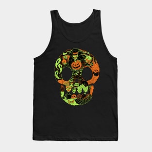 Extra Spooky Skull Tank Top